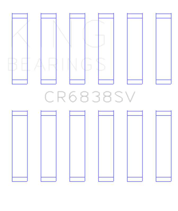 King Engine Bearings King Ford 276DT/D17TED4/AJD 2.7L V6 (Size +0.10) Rod Bearing Set CR6838SV010 CR6838SV010 Photo - Primary