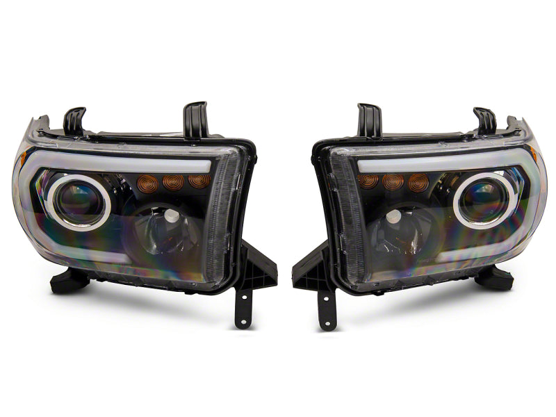 Raxiom 07-13 Toyota Tundra Axial Series Projector Headlights w/ LED Bar- Blk Housing (Clear Lens) TU16006 TU16006 Photo - Primary