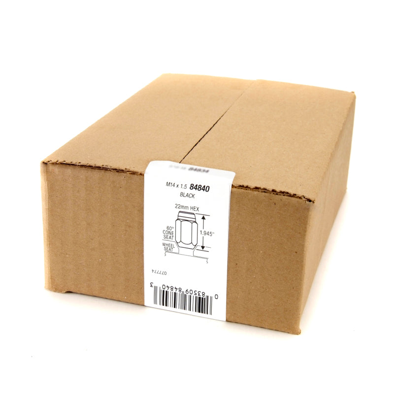 McGard 8 Lug Hex Install Kit w/Locks (Cone Seat Nut) M14X1.5 / 22mm Hex / 1.945in. Length - Black 84840 84840 Photo - Primary
