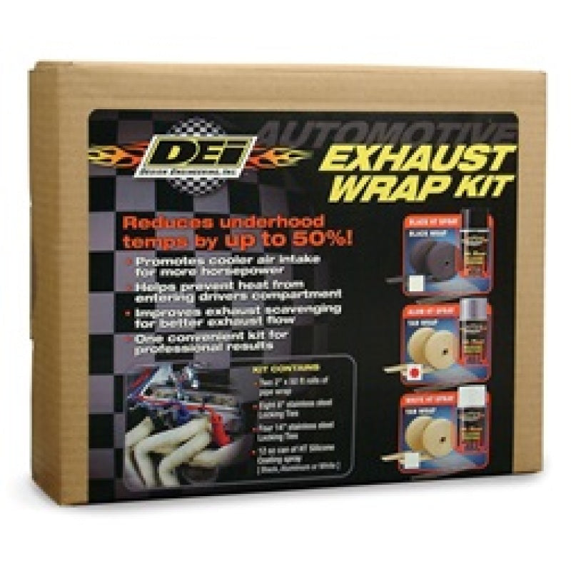 DEI Exhaust Wrap Kit - Tan Wrap and Aluminum HT Silicone Coating 10112 10112 Photo - in package