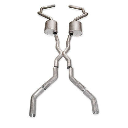 Stainless Works Chevy Camaro 1967-69 Exhaust 2.5in Stainless with X-Pipe CA676925CS CA676925CS Photo - Primary