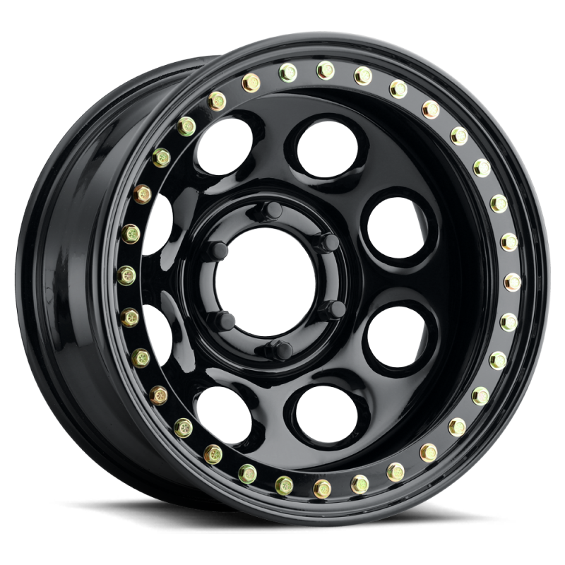 Raceline RT81 Rock 8 15x8in / 5x139.7 BP / -19mm Offset / 107.95mm Bore - Gloss Black Beadlock Wheel RT8158055 RT8158055 Photo - Primary