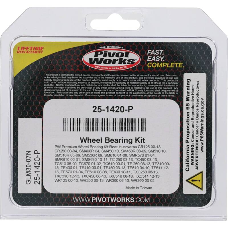Pivot Works Pw Premium Wheel Bearing 25-1420-P 25-1420-P Photo - Primary