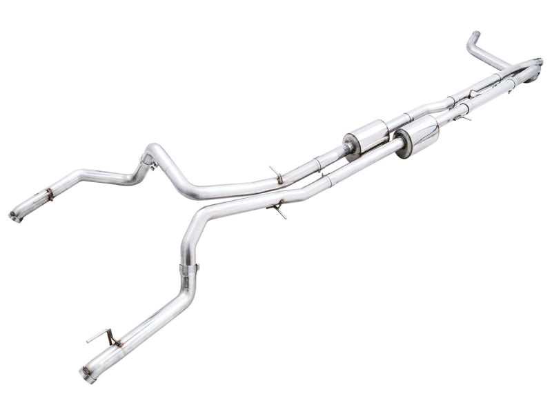 AWE Tuning 22-23 GMC Sierra 1500 AT4X 6.2L 0FG Catback Split Dual (Flat Bumper) - Bashguard(No Tips) 3015-31972 3015-31972 Photo - Primary