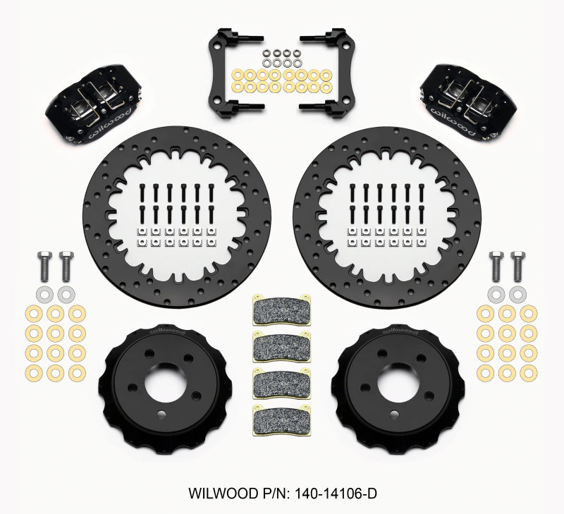 Wilwood NDPR Rear Drag Kit, 12.90" Drilled, 2015-Up Mustang 140-14106-D Photo - Primary