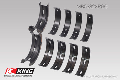 King Engine Bearings King Subaru EJ20/EJ22/EJ25 (Incl. Turbo) (Size 0.25) pMaxBlack Coated Main Bearing Set MB5382XPGC0.25 MB5382XPGC0.25 User 1