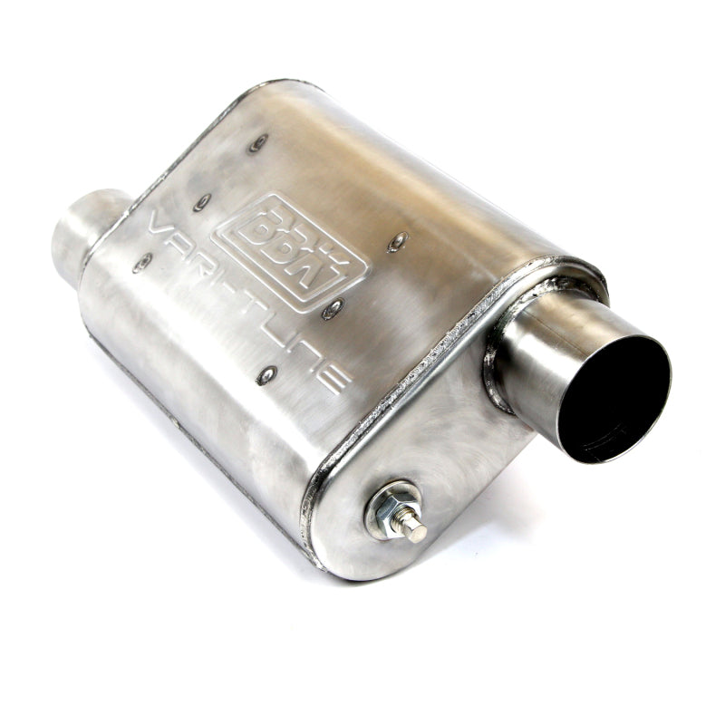 BBK Performance 2-1/2 Varitune Adjustable Muffler Double Offset (Stainless) 31015 Photo - Unmounted