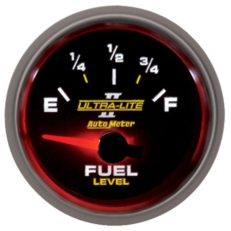 Autometer Gauge, Fuel Level, 2 1/16", 0E to 90F, Elec, Ultra-Lite II 4913 User 2