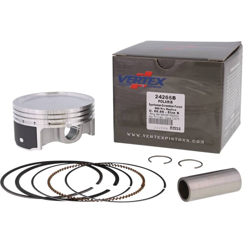 Vertex Pistons Vertex Piston 13-22 Polaris Scrambler 850 850cc Forged Replica Piston Kit 24266B 24266B Photo - Primary