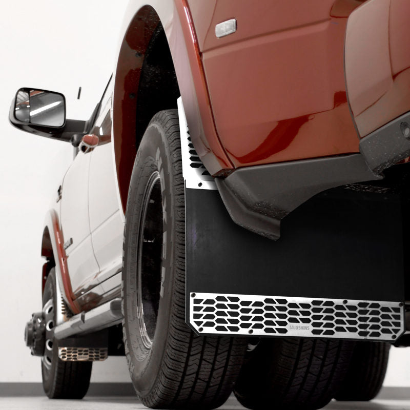 Putco 19-20 Ram HD Dually - (Fits Rear) - Set of 2 Mud Skins - Polished SS w/ Hex Shield 78045 78045 Photo - Primary