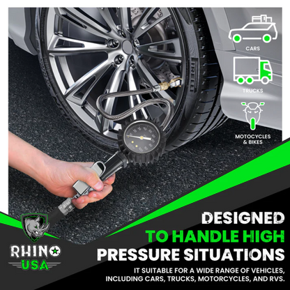 Rhino USA 100 Psi Analog Tire Inflator Gauge RGAUGE-0100 RGAUGE-0100 User 4