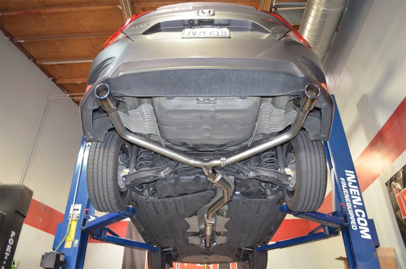 Injen 16-20 Honda Civic 1.5L Turbo 4Cyl (Sedan) 63mm SS Cat-Back Exhaust w/ Dual Burnt Titanium Tips SES1572TT SES1572TT Photo - Mounted