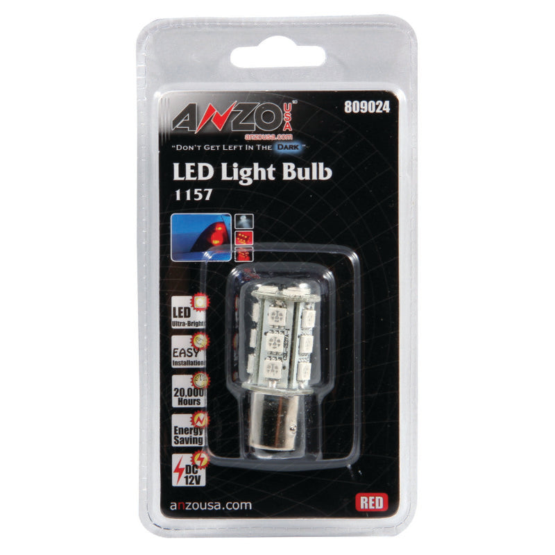 Anzo Tail Light Bulb - LED; 1157 18-LED; Red; Single 809024 Photo - Primary