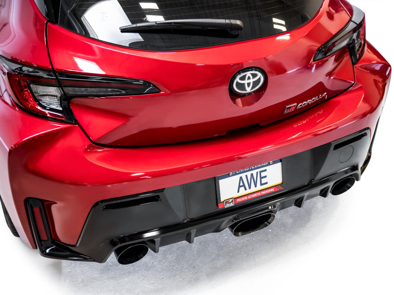 AWE Tuning 2023+ Toyota GR Corolla Track Edition Exhaust - Diamond Black Tips 3020-53472 3020-53472 Photo - Mounted