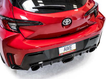 AWE Tuning 2023+ Toyota GR Corolla Track Edition Exhaust - Diamond Black Tips 3020-53472 3020-53472 Photo - Mounted