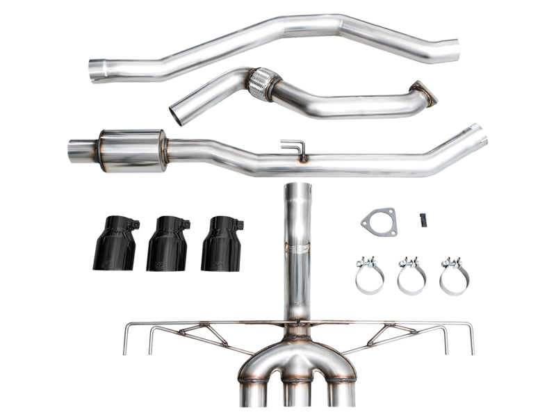 AWE Tuning 2023 Honda Civic Type R FL5 Track Edition Exhaust w/ Triple Diamond Black Tips 3020-53287 3020-53287 Photo - out of package