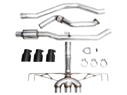 AWE Tuning 2023 Honda Civic Type R FL5 Track Edition Exhaust w/ Triple Diamond Black Tips 3020-53287 3020-53287 Photo - out of package