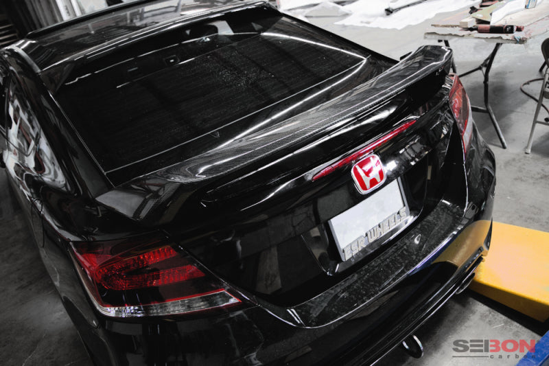 Seibon 14-15 Honda Civic 2 Door Si-Style Carbon Fiber Rear Spoiler RS14HDCV2D-SI RS14HDCV2D-SI Photo - Primary