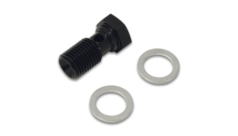 Vibrant Aluminum Banjo Bolt w/ 2 Washers (M8x1.25 20mm LG) - Anodized Black 11441 11441 Photo - Primary