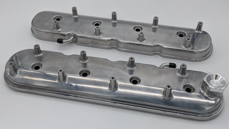 Granatelli Motor Sports Granatelli 96-22 GM LS Standard Height Valve Cover w/Angled Coil Mount - Polished (Pair) 640366