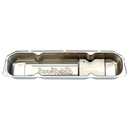 Edelbrock Valve Cover, Signature Series, Chrysler, 1958-1979 361-440 V8, Chrome 4491 Photo - out of package