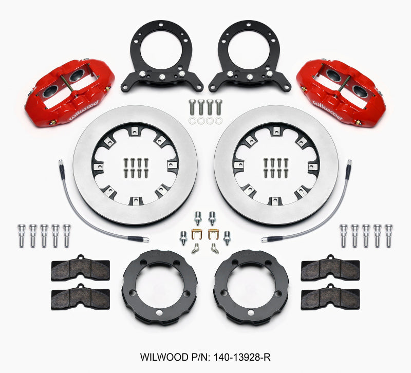 Wilwood D8 Front Hat Kit 12.19in Rotor Red 76-77 Ford Bronco Dana 44 w/Lines 140-13928-R 140-13928-R Photo - Primary