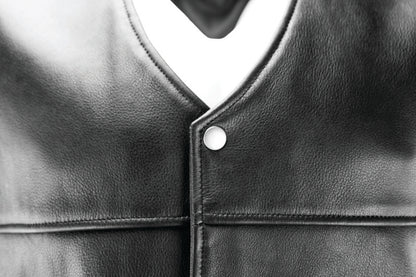 Kuryakyn Leather By River Road Old Skool Leather Vest Black - Large 094433 094433 User 3