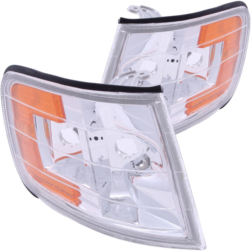 Anzo Corner Lights 1994-1997 Honda Accord Euro Corner Lights Chrome w/ Ambe 521028 Photo - Primary