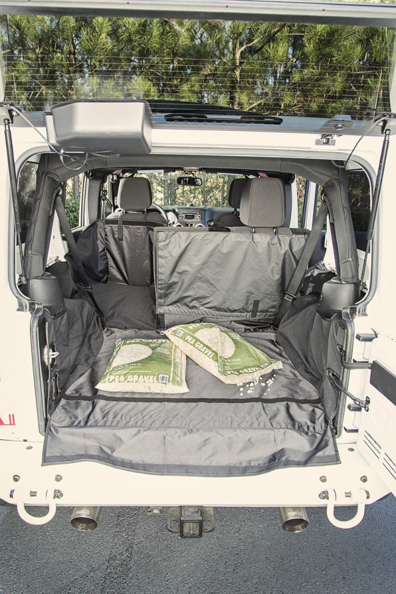 Rugged Ridge C3 Cargo Cover,No Subwoofer;07-18 Jeep Wrangler JKU,4 Door 13260.01 Photo - Mounted