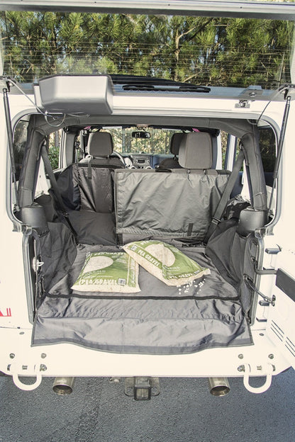 Rugged Ridge C3 Cargo Cover,No Subwoofer;07-18 Jeep Wrangler JKU,4 Door 13260.01 Photo - Mounted