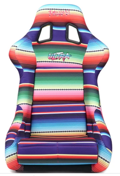NRG FRP Bucket Seat PRISMA Serepi Edition W/ Red Pearlized Back Mexi-Cali Blanket Print - Large FRP-302-MEXICALI FRP-302-MEXICALI User 1