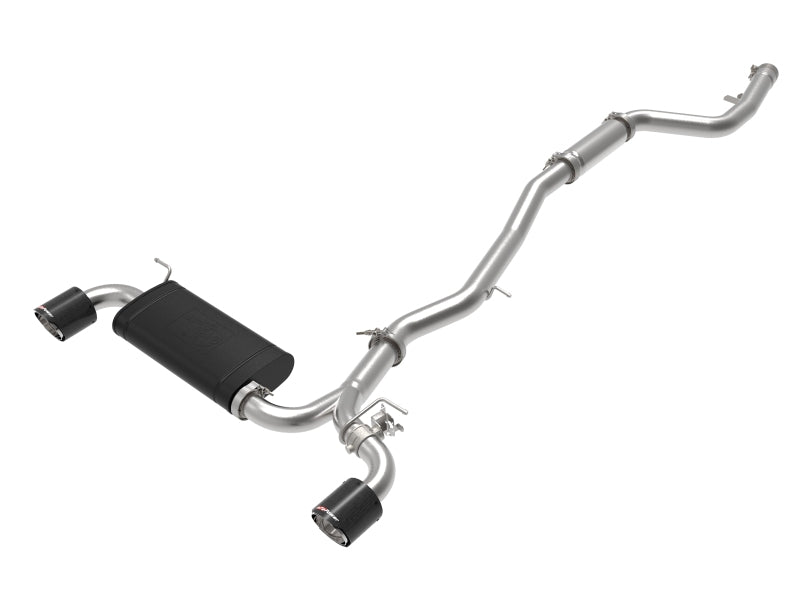 aFe POWER Takeda 2020 Toyota Supra L6-3.0L (t) 3in-2.5in 304 SS CB Exhaust Carbon Tips 49-36043-C 49-36043-C Photo - Primary