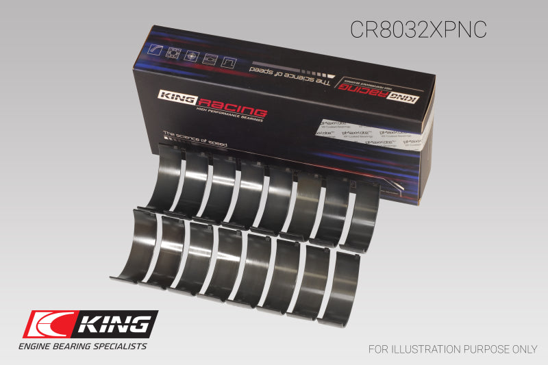 King Engine Bearings King Chrysler 345/ 370 16V (Size 0.25) pMaxBlack Coated Connecting Rod Bearing Set CR8032XPNC0.25