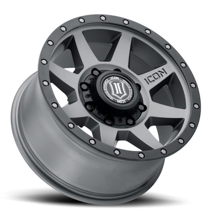 ICON Rebound 17x8.5 8x170 6mm Offset 5in BS 125mm Bore Titanium Wheel 1817858150TT 1817858150TT Photo - Unmounted