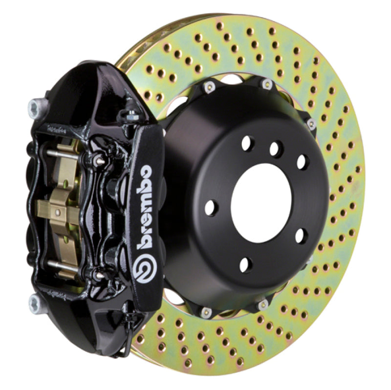 Brembo 12-16 991.1 C2 Rear GT BBK 4 Piston Cast 380x28 2pc Rotor Drilled-Black 2P1.9066A1