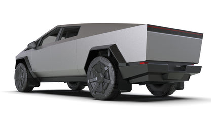 Rally Armor 2024 Tesla Cybertruck Black UR Mud Flap White Logo MF112-UR-BLK-WH MF112-UR-BLK-WH User 2
