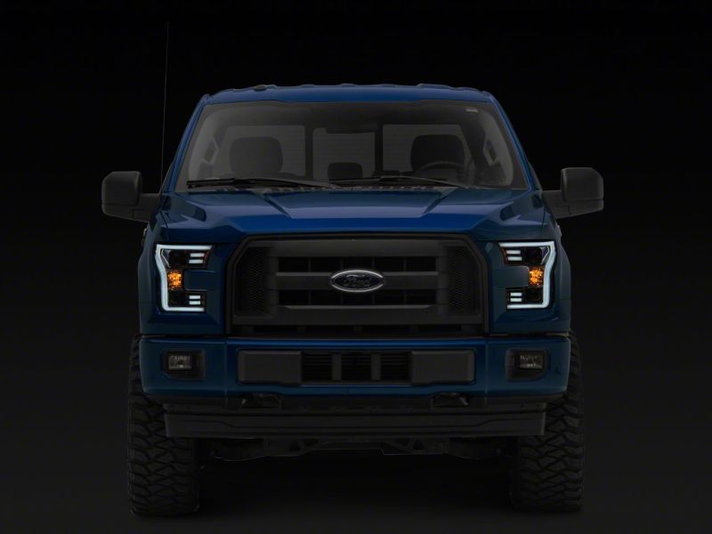 Raxiom 15-17 Ford F-150 Projector Headlights w/ LED Accent- Chrome Housing (Clear Lens) T542715 T542715 Photo - Close Up