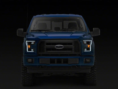 Raxiom 15-17 Ford F-150 Projector Headlights w/ LED Accent- Chrome Housing (Clear Lens) T542715 T542715 Photo - Close Up