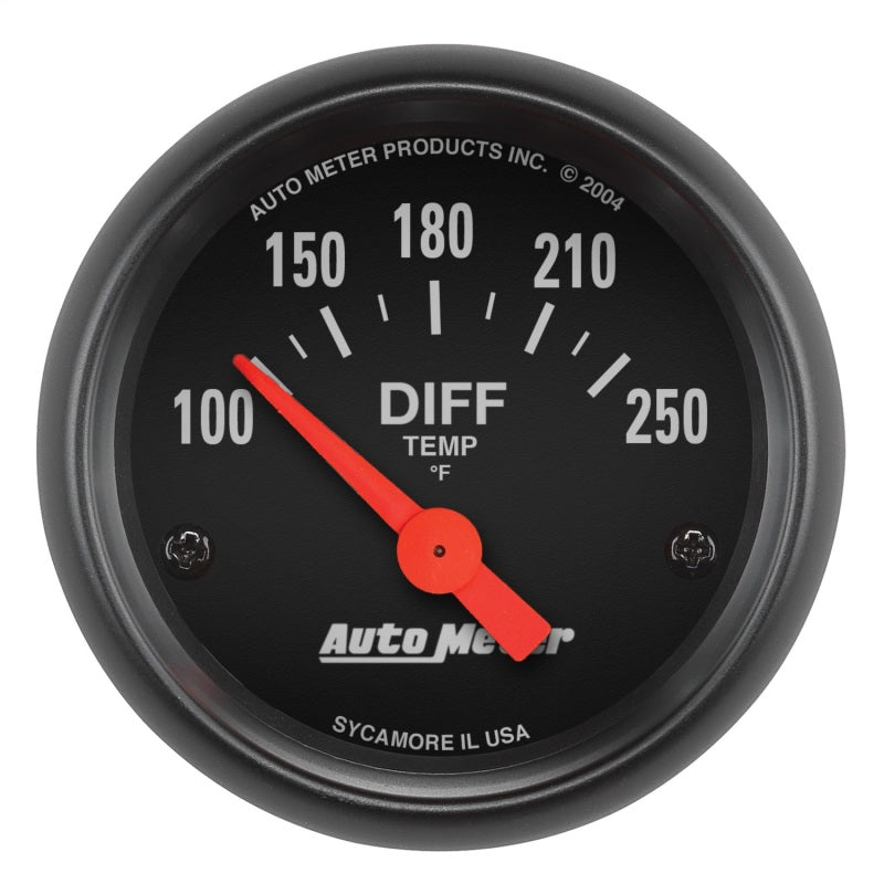Autometer Gauge,Differential Temp, 2 1/16", 100-250 Deg F, Electric, Z-Series 2636 Photo - Primary