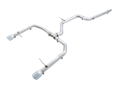AWE Tuning 18-19 Volkswagen Jetta GLI Mk7 Track Edition Exhaust - Chrome Silver Tips (Fits OEM DP) 3020-22034 3020-22034 Photo - Primary