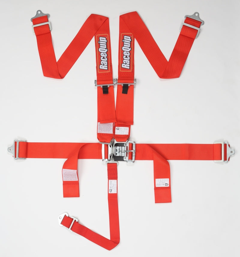 Racequip 5-Point Latch & Link SFI 16.1 Harness Set - Red 711011 Photo - Primary