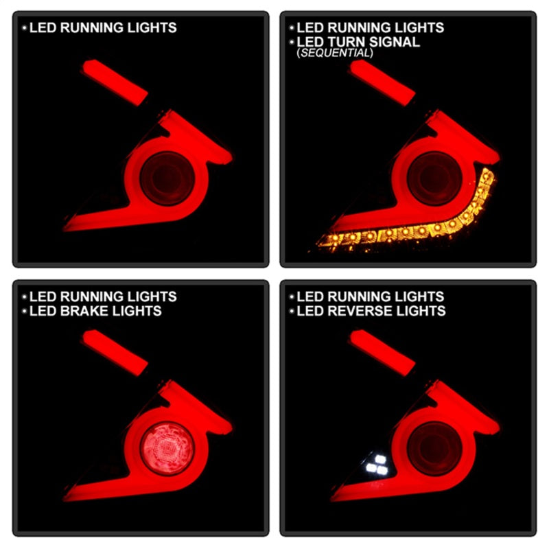 SPYDER 16-19 Honda Civic 5 Door Hatchback Light Bar LED Tail Lights - Black Chrome(ALT-YD-HC16HB-BC) 5088819 5088819 Photo - Unmounted