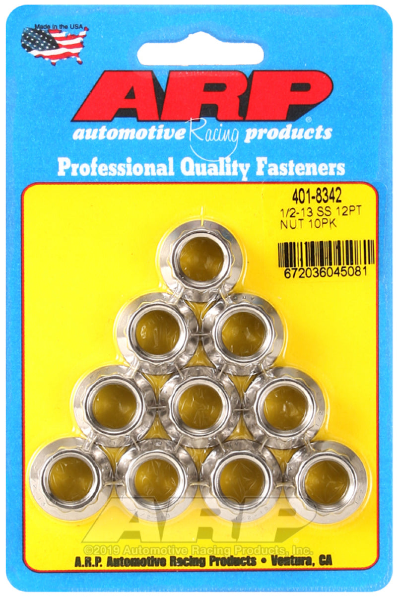 ARP 1/2-13 SS 12pt Nut Kit 401-8342 Photo - Primary