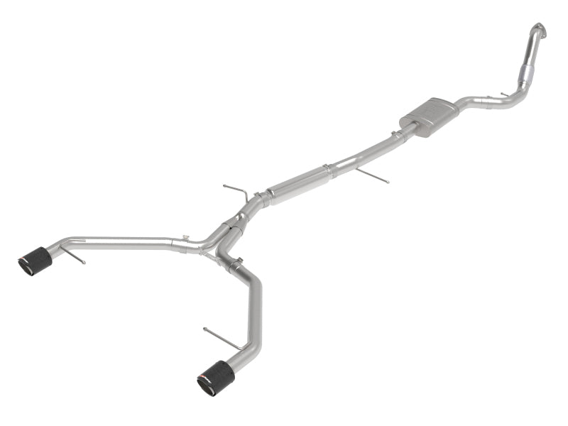 aFe 17-19 Audi A4 (B9) MACH Force-Xp 3in to 2.5in 304 SS Cat-Back Exhaust System-Dual Carbon Tips 49-36420-C 49-36420-C Photo - Primary