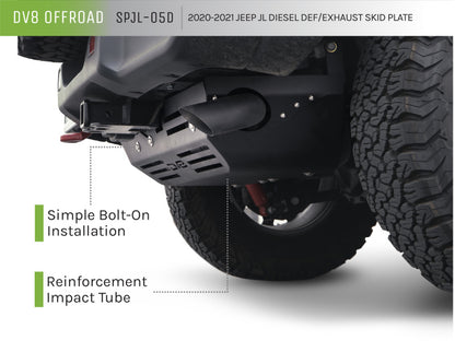 DV8 Offroad 20-22 Jeep Wrangler JL (3.0L Diesel) Rear Diff Skid Plate for Dana 44 SPJL-05D SPJL-05D Product Brochure - a specific brochure describing a Product