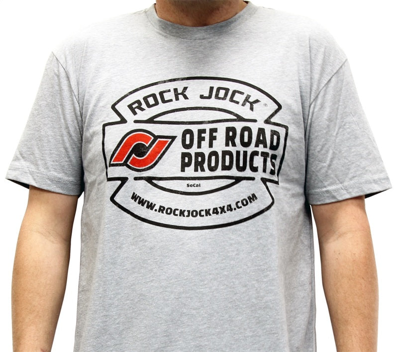 RockJock T-Shirt w/ Vintage Logo Gray XXXL Print on the Front RJ-711002-XXXL