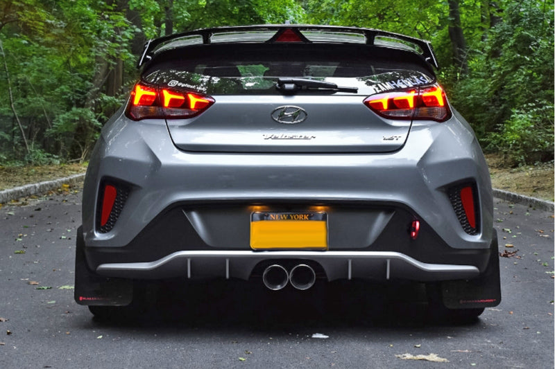 Rally Armor 2019+ Hyundai Veloster Turbo R-Spec UR Black Mud Flap w/ White Logo MF58-UR-BLK/WH MF58-UR-BLK/WH User 2