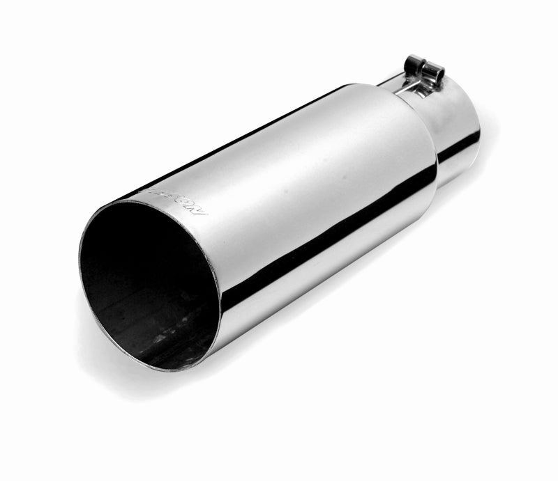 Gibson Rolled Edge Angle-Cut Tip - 4in OD/3.5in Inlet/12in Length - Stainless 500645 500645 Photo - Primary