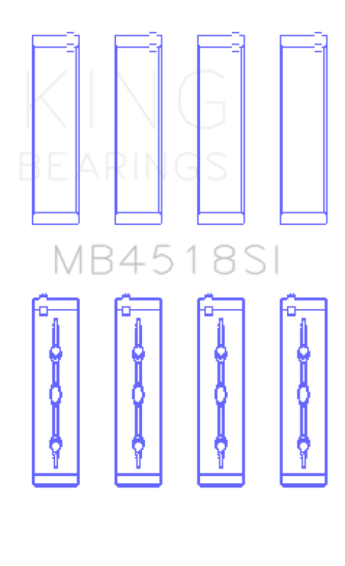 King Engine Bearings Chrysler Pentastar 3.6L Erb V6 (Size +0.50mm) Main Bearing Set MB4518SI0.5 MB4518SI0.5 Photo - Primary
