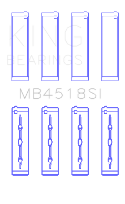 King Engine Bearings Chrysler Pentastar 3.6L Erb V6 (Size +0.50mm) Main Bearing Set MB4518SI0.5 MB4518SI0.5 Photo - Primary